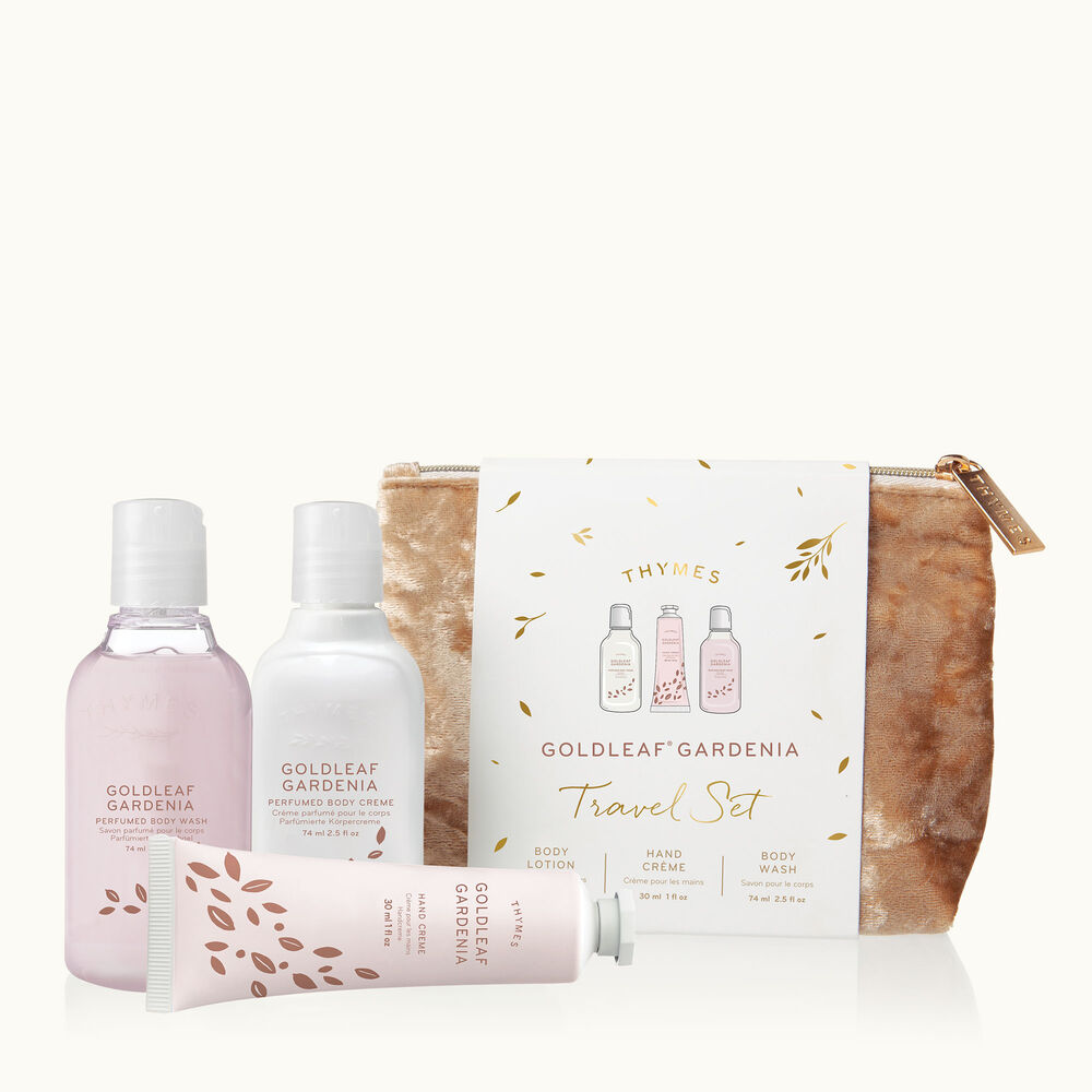 Thymes Goldleaf Gardenia Petite Body Wash, Petite Body Lotion, & Petite Hand Crème image number 0